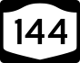 NYS Route 144 marker