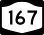 NYS Route 167 marker