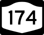 NYS Route 174 marker