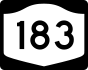 NYS Route 183 marker
