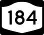 NYS Route 184 marker