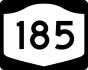 NYS Route 185 marker