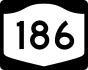 NYS Route 186 marker