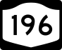 NYS Route 196 marker