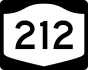 NYS Route 212 marker