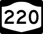 NYS Route 220 marker