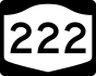 NYS Route 222 marker