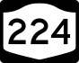 NYS Route 224 marker