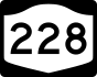 NYS Route 228 marker