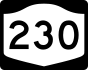 NYS Route 230 marker