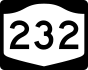 NYS Route 232 marker
