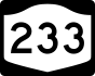 NYS Route 233 marker