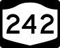NYS Route 242 marker