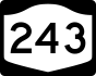 NYS Route 243 marker