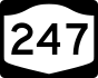 NYS Route 247 marker