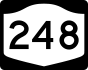 NYS Route 248 marker