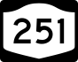 NYS Route 251 marker