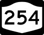NYS Route 254 marker