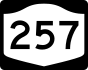 NYS Route 257 marker