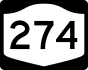 NYS Route 274 marker