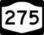 NYS Route 275 marker