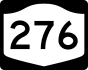 NYS Route 276 marker