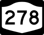 NYS Route 278 marker