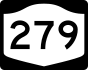 NYS Route 279 marker