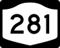 NYS Route 281 marker
