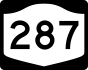 NYS Route 287 marker