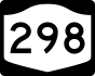 NYS Route 298 marker