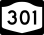 NYS Route 301 marker