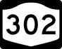NYS Route 302 marker