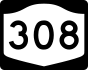 NYS Route 308 marker