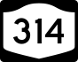 NYS Route 314 marker