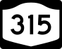 NYS Route 315 marker