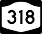 NYS Route 318 marker