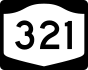 NYS Route 321 marker