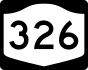 NYS Route 326 marker