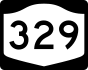 NYS Route 329 marker