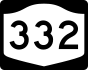 NYS Route 332 marker