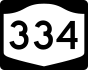 NYS Route 334 marker