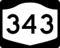 NYS Route 343 marker