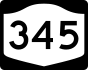 NYS Route 345 marker