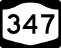NYS Route 347 marker