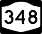 NYS Route 348 marker
