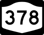 NYS Route 378 marker