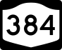 NYS Route 384 marker