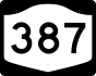 NYS Route 387 marker
