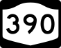 NYS Route 390 marker